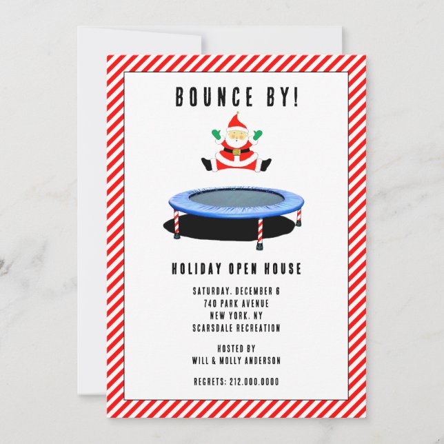 Invitation Maison ouverte pour les fêtes (Devant)