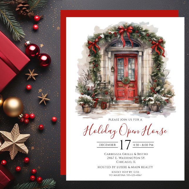 Invitation Maison ouverte pour les Fêtes de fin d'année à la  (Créateur téléchargé)