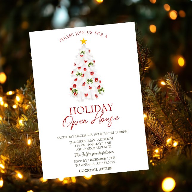 Invitation Maison ouverte pour les Fêtes de l'Arbre de Noël B (Créateur téléchargé)