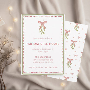 Invitation Maison ouverte pour les fêtes de Noël au gui aquar