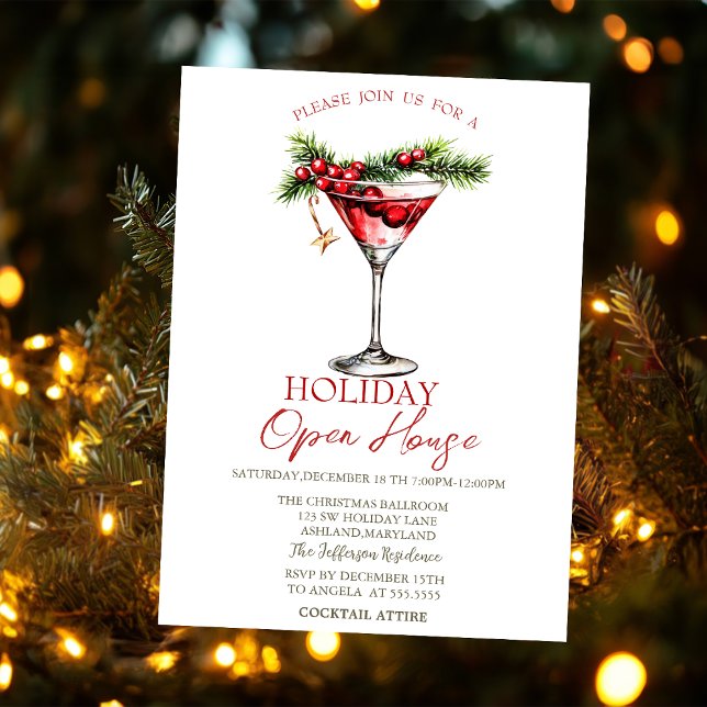 Invitation Maison ouverte pour les fêtes de Noël au Martini d (Créateur téléchargé)