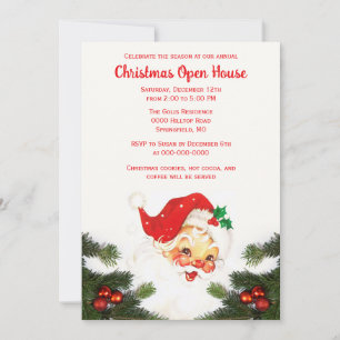Invitation Maison ouverte pour les Fêtes de Noël avec un Père