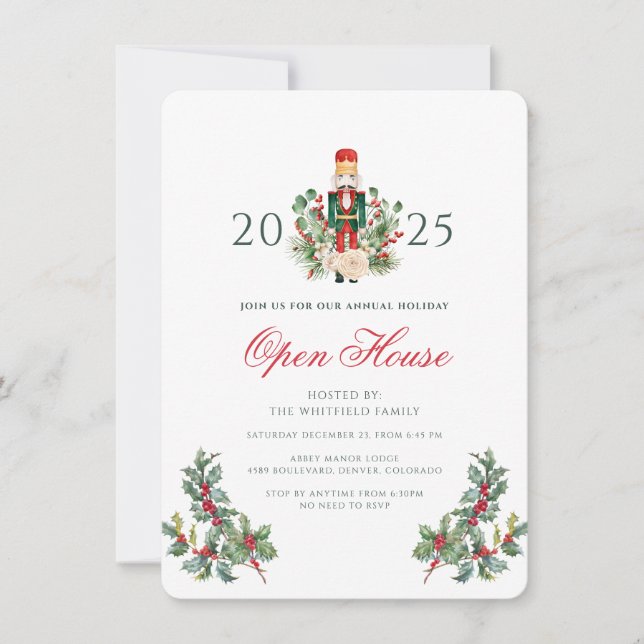 Invitation Maison ouverte pour les fêtes de Noël Casse-Noiset (Devant)