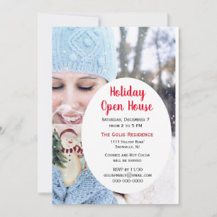 Invitation Maison ouverte pour les fêtes / Fête de Noël 