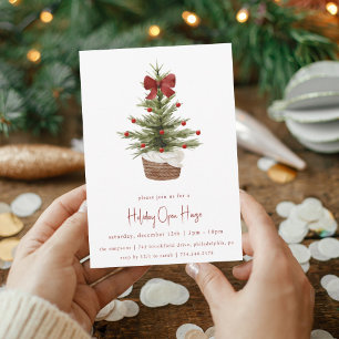 Invitation Maison ouverte pour un Noël rustique