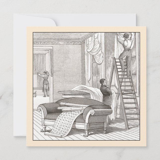 Invitation Maison victorienne vintage / Maison ouverte (Devant)