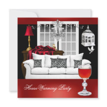 MaisonChandelier rouge blanc noir