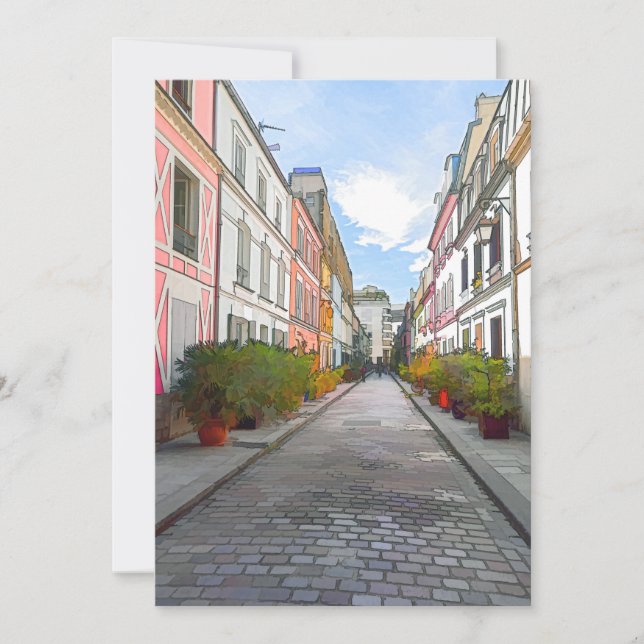 Invitation Maisons colorées rue Cremieux - Paris (Devant)