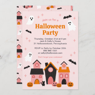 Invitation Maisons de Halloween éffrayantes