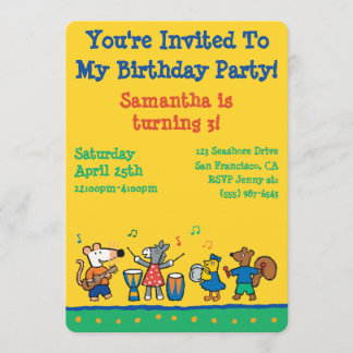 Invitation Maisy and Friends Play in the Band