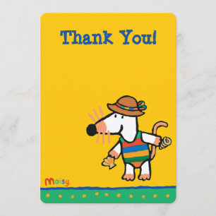 Invitation Maisy avec l'anniversaire de coquilles