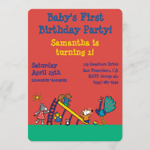 Invitation Maisy sur le terrain de jeu avec des amis