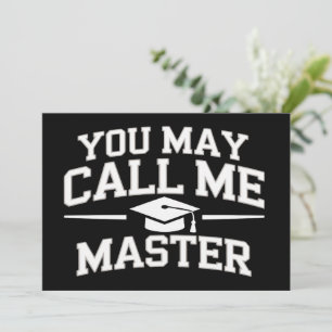 Invitation Maîtrise drôle MBA Éducation Diplôme