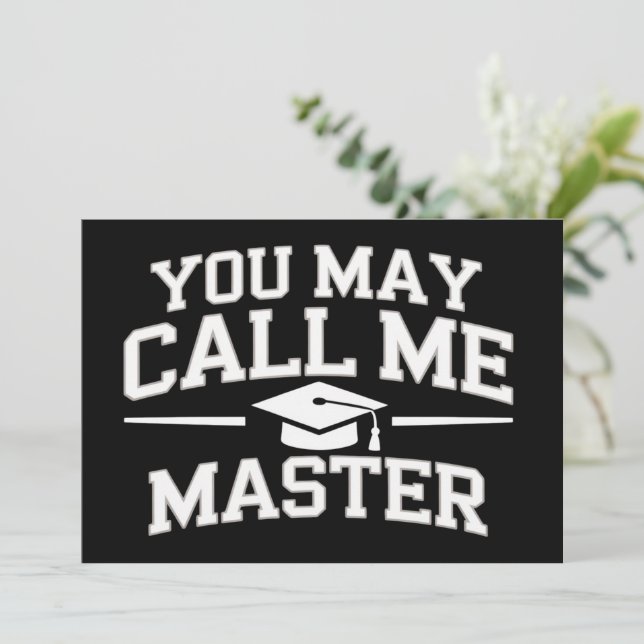 Invitation Maîtrise drôle MBA Éducation Diplôme (Debout devant)