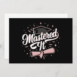 Invitation Maîtrise Il Maîtrise Diplômé MBA