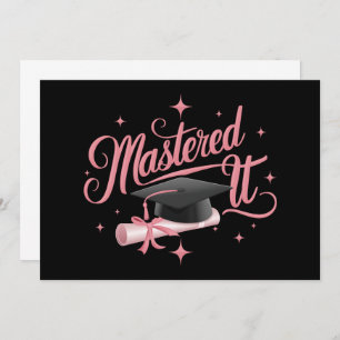 Invitation Maîtrise Il Maîtrise Diplômé MBA