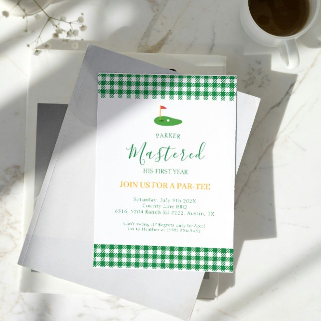 Invitation Maîtrise Première Année Un Trou En Un Anniversaire (Créateur téléchargé)