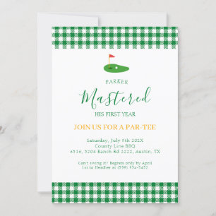 Invitation Maîtrise Première Année Un Trou En Un Anniversaire