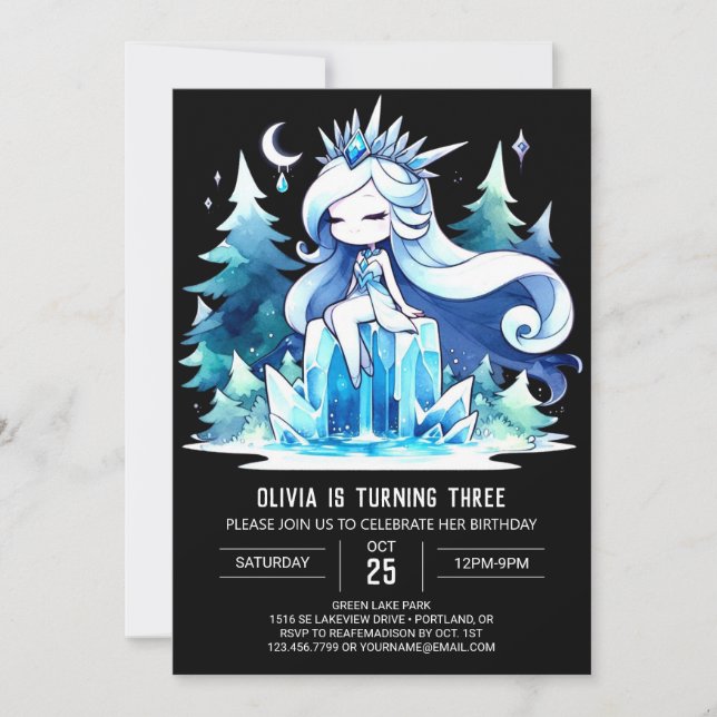 Invitation Majestic Boho Princess Anniversaire (Devant)