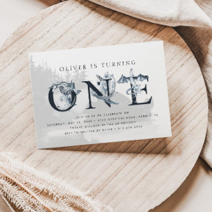 Invitation Majestic Dragon Mythique Garçons 1er anniversaire