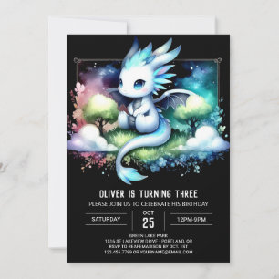 Invitation Majestic Modern Dragon Anniversaire