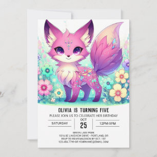 Invitation Majestic Renard numérique anniversaire
