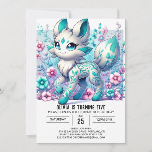 Invitation Majestic Simple Wolf Digital Anniversaire