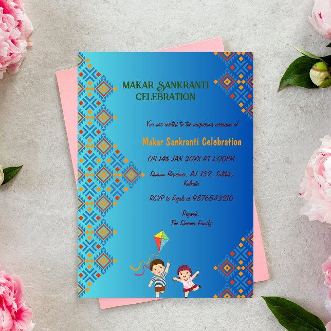 Invitation Makar Sankranti (Créateur téléchargé)