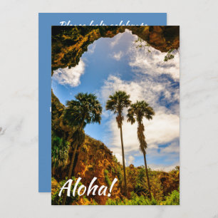 Invitation Makauwahi Cave Palm Trees, Kauai, Hawaii