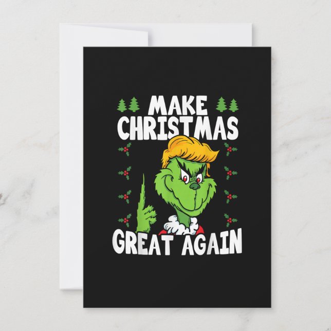 Invitation Make Christmas Great Again Donald Trump Xmas Funny (Devant)