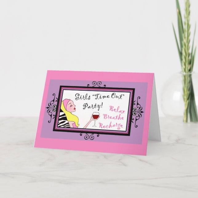 Invitation "Make Diva Time"/ Relax Breathe Recharge (Devant)