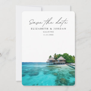 Invitation Maldives Photo Save the Date Mariage