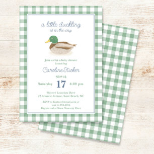 Invitation Mallard Canard Canard Pays Baby shower de chasse