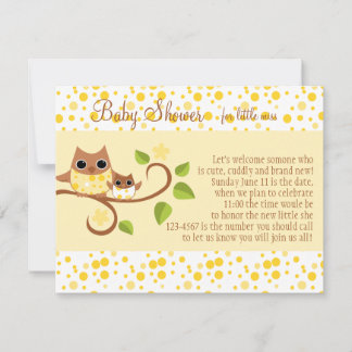 Invitation Mama and Baby Owl