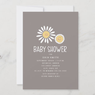 Invitation Mama Baby Sourires Maisies Baby shower Améthyste