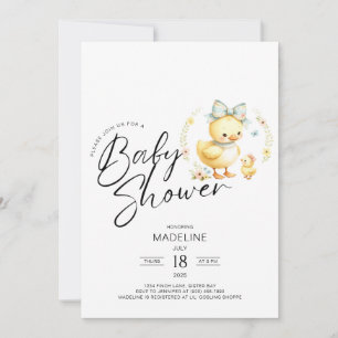 Invitation Mama Duck and Duckkkling Baby shower