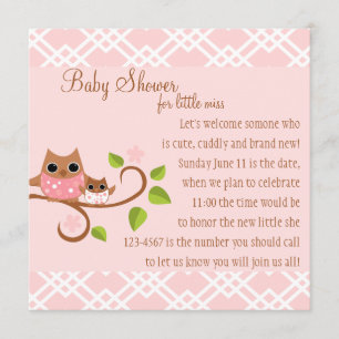 Invitation Mama et Baby Owl