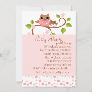 Invitation Mama et Baby Owl