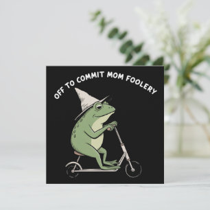 Invitation Mama Grenouille Partir Commettre Maman Folie Cadea