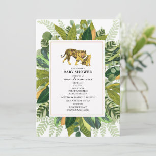 Invitation Mama Tiger Verdure tropicale Baby    ShowerInvitat