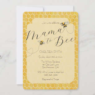 Invitation Mama to Bee Baby Shower Fête de Naissance