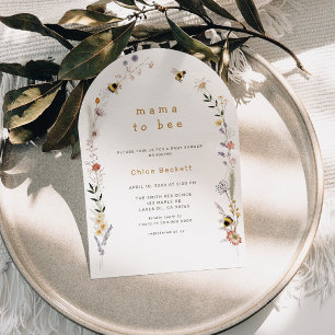 Invitation Mama to Bee Fleur sauvage Arch Baby shower Invitat