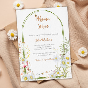 Invitation Mama to Bee Fleur sauvage Baby shower Boho