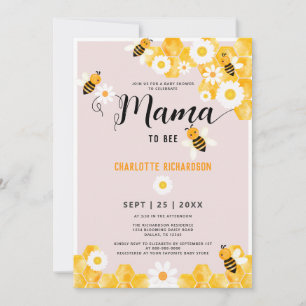 Invitation Mama To Bete Daisy Bumble Bee Baby shower