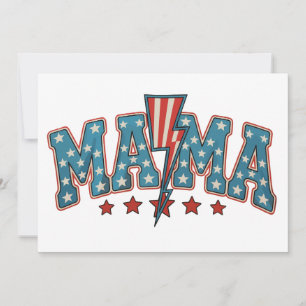Invitation Maman 4 juillet Foudre Maman Patriotique