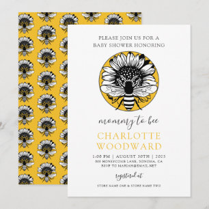 Invitation Maman À Abeille Miel Abeille Baby shower de tourne