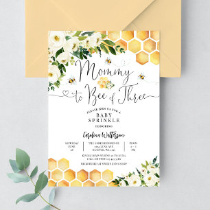 Invitation Maman à être de trois Baby Sprinkle Shower