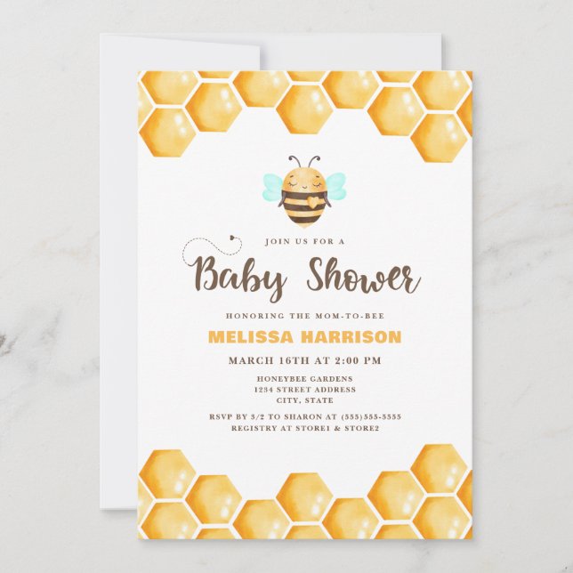 Invitation Maman au Baby shower d'Abee (Devant)