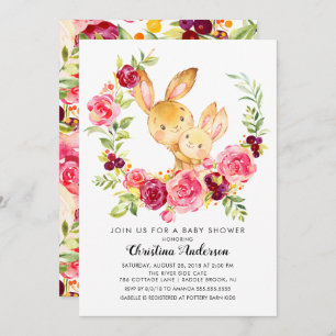 Invitation Maman & Baby Bunny Baby shower