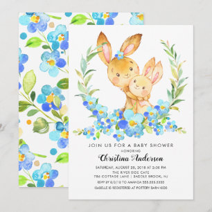 Invitation Maman & Baby Bunny Baby shower